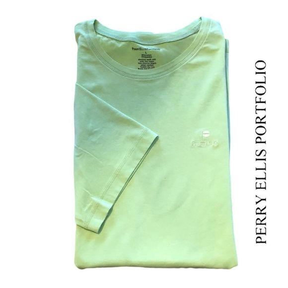 Perry Ellis‎ Portfolio T-Shirt (pajama) - Celery Green NWOT - Picture 1 of 6